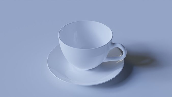 coffee cup and saucer 3D print model