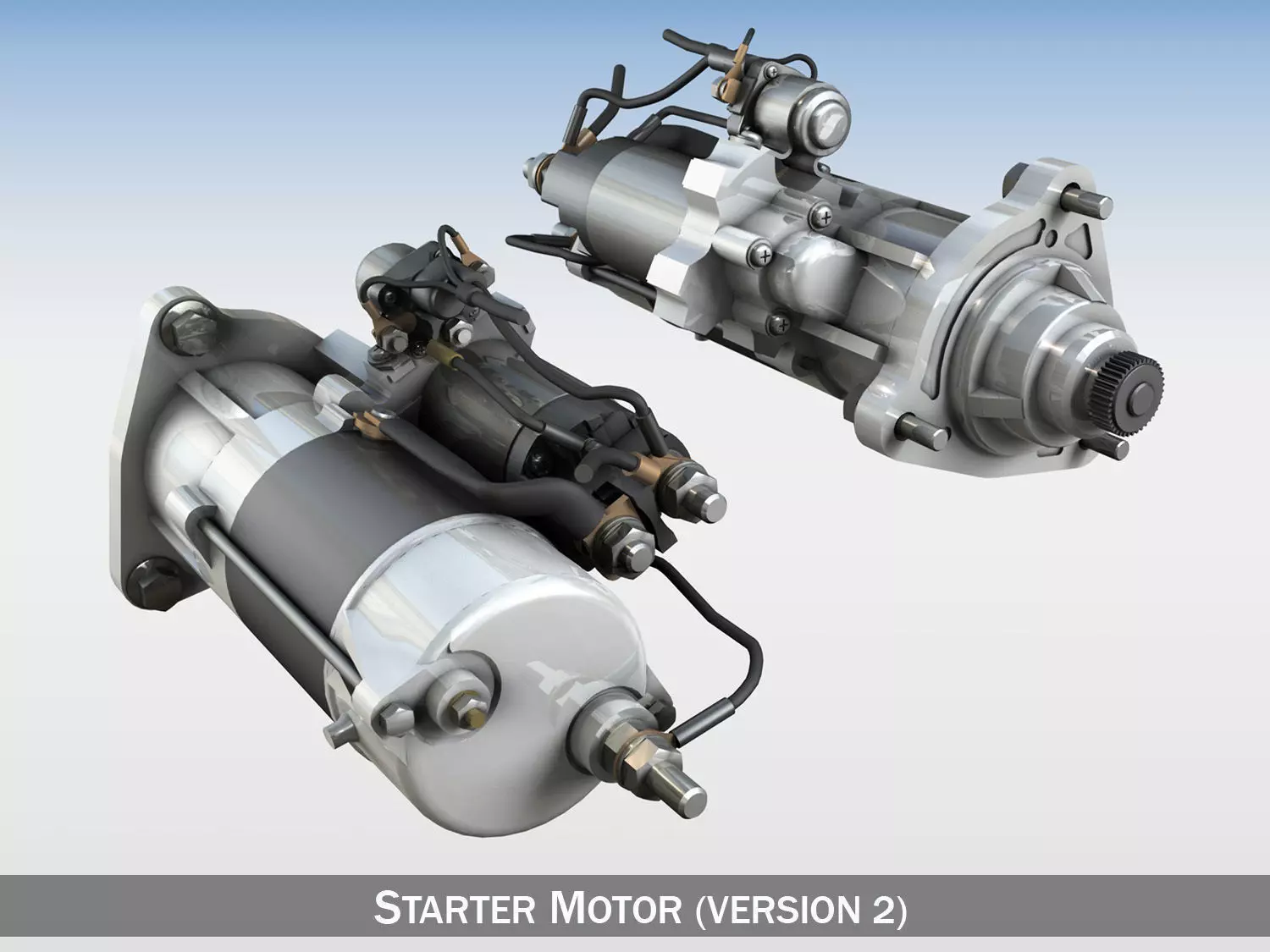 Starter Motor 02 3D model_0