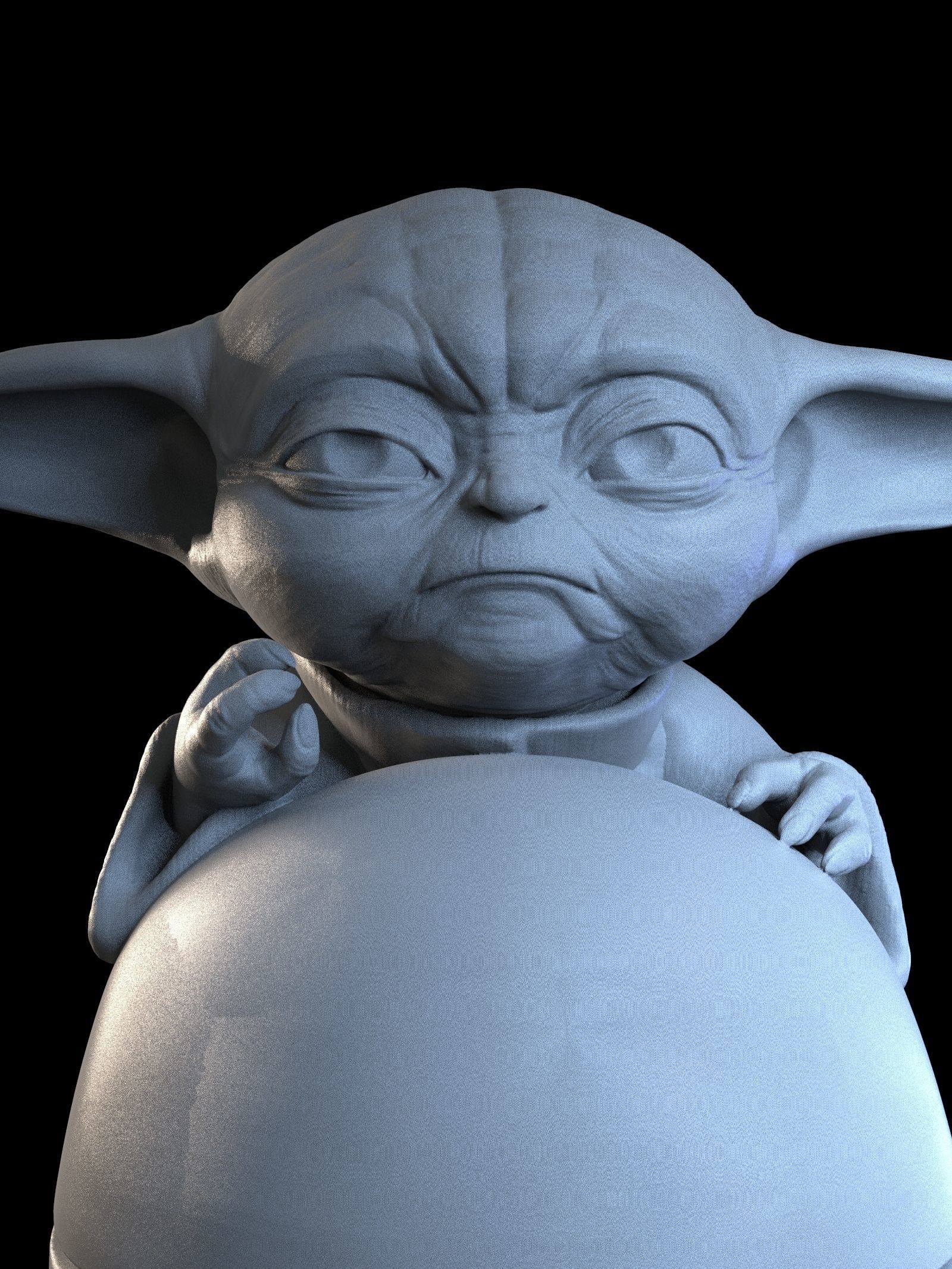 Baby Yoda The Mandalorian 3D Bust Print 3D print model_4