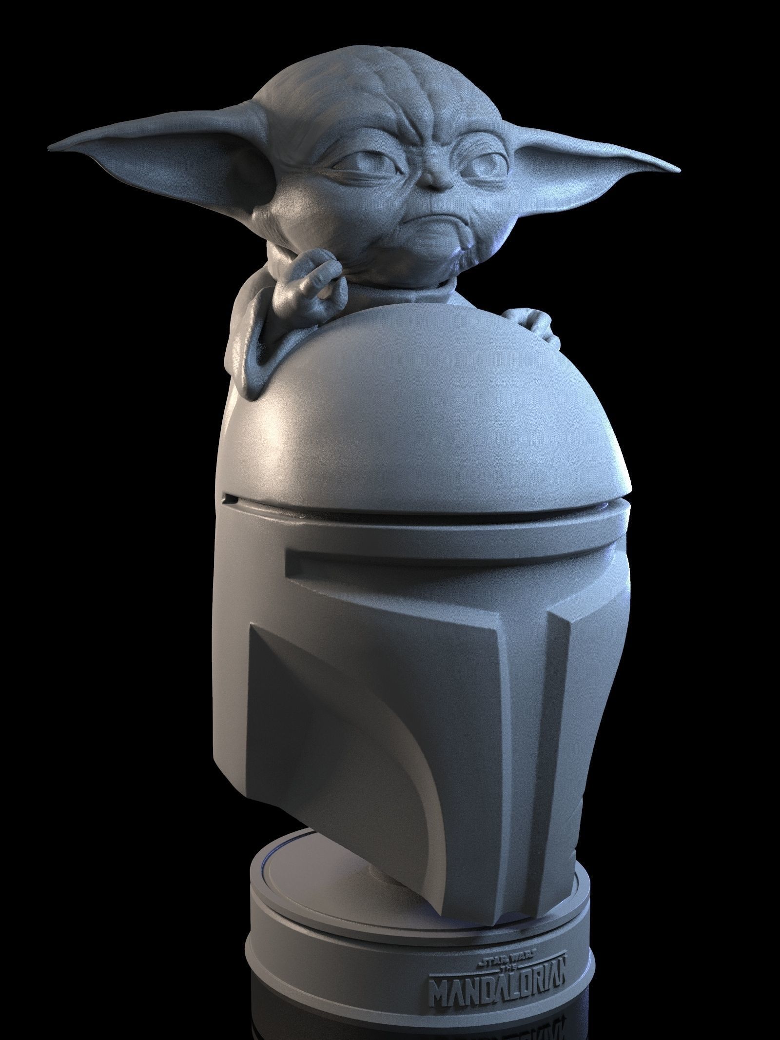 Baby Yoda The Mandalorian 3D Bust Print 3D print model_1