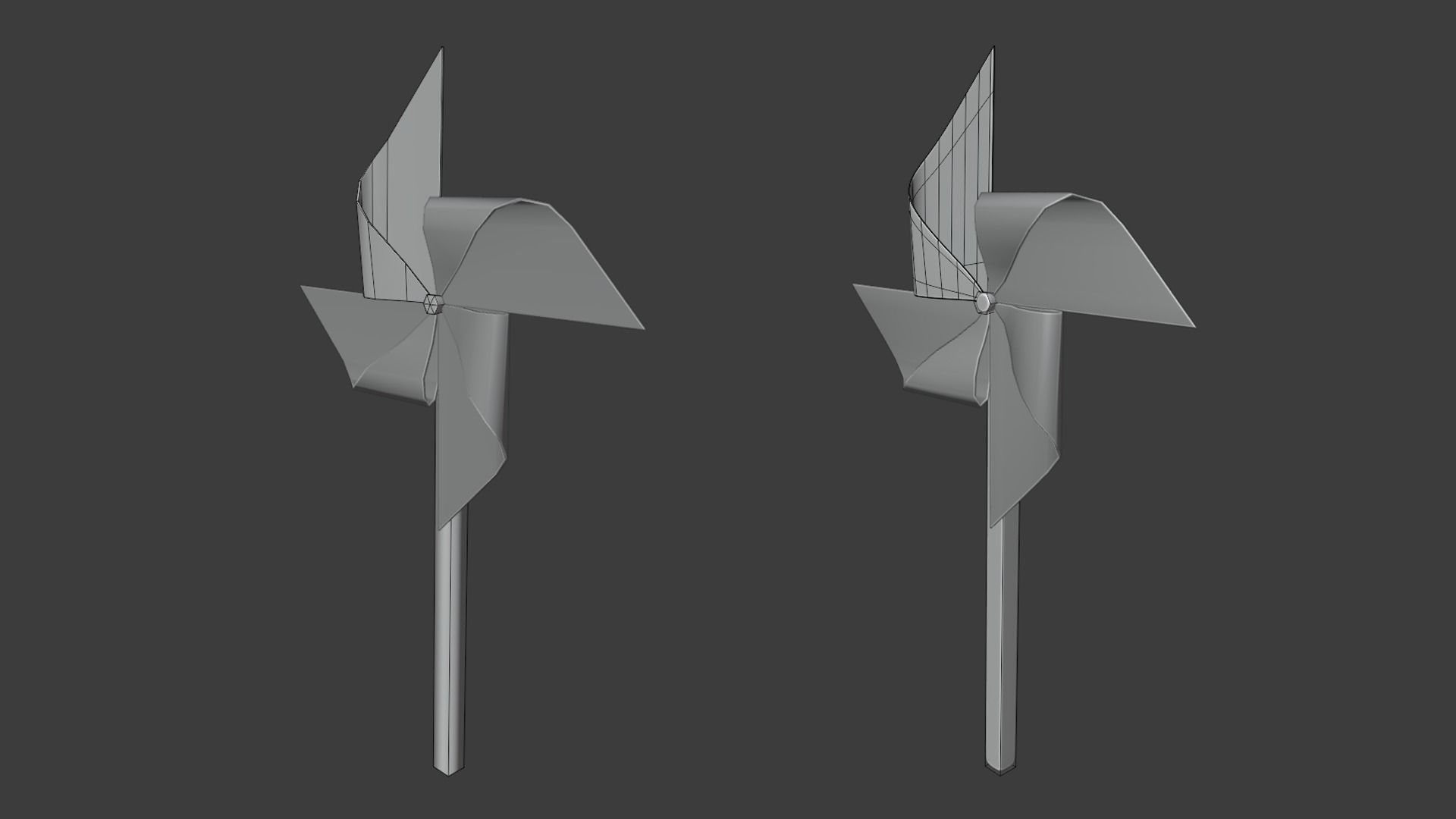 Paper spinner Free low-poly 3D model_7