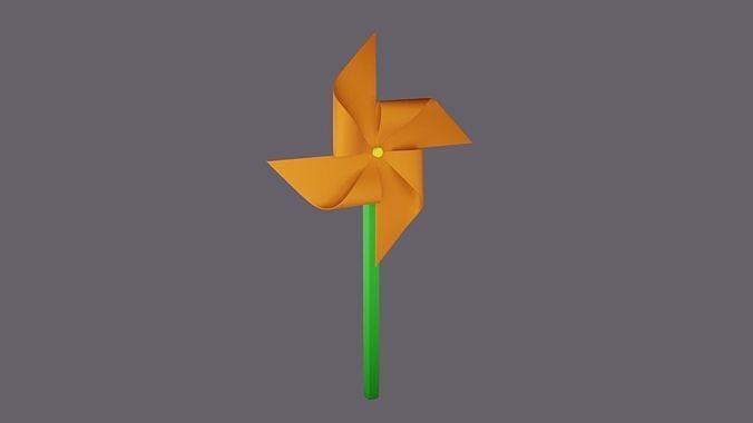 Paper spinner Free low-poly 3D model