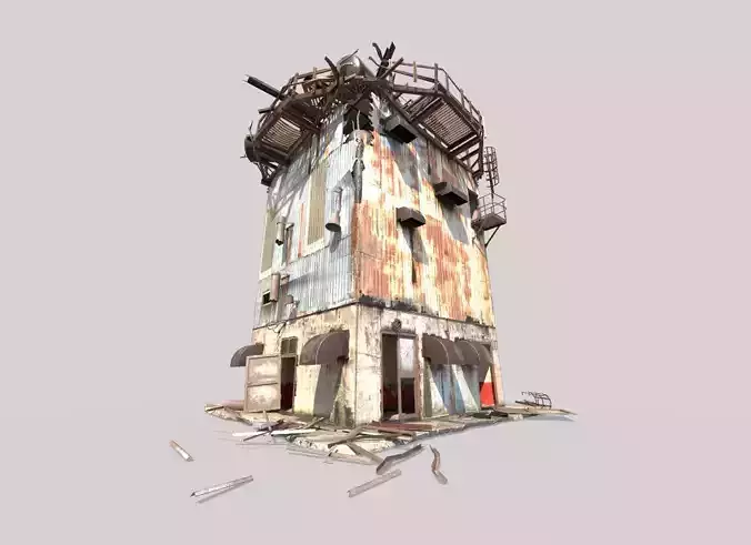 Abandoned Industrial Platform 3D model