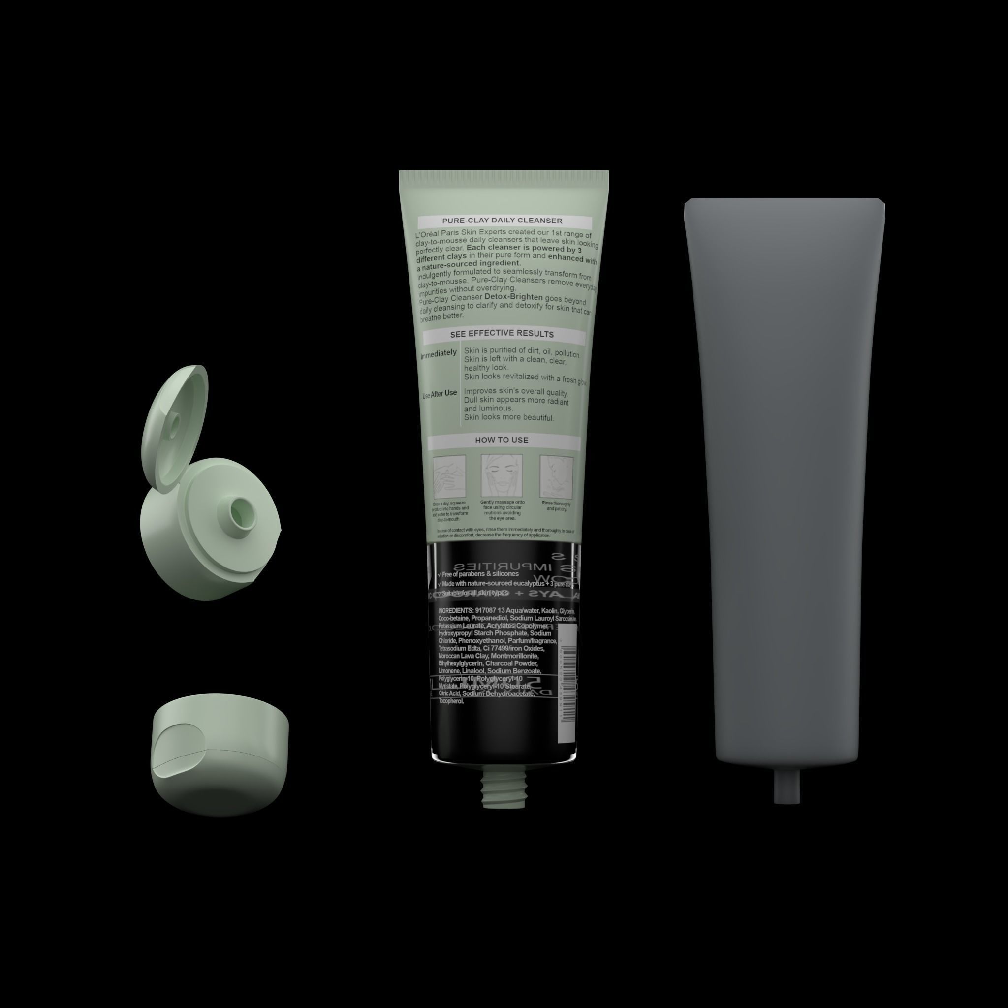 L Oreal Skin Expert - Pure Clay - Maya - VRay Next 3D model_9
