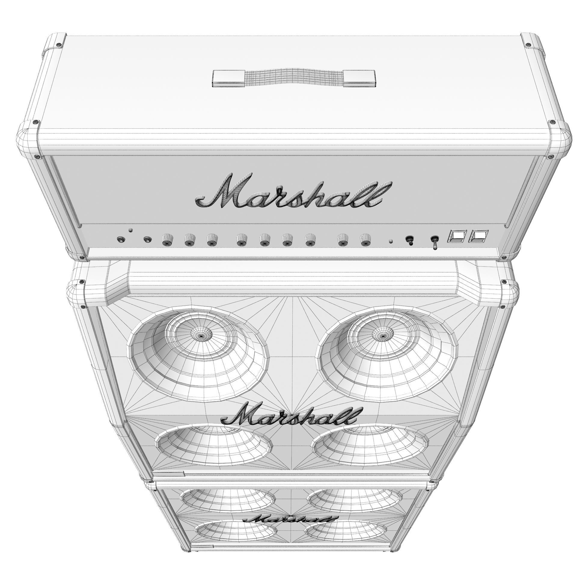 Guitar Amplifier Marshall JCM 900 3D model_21