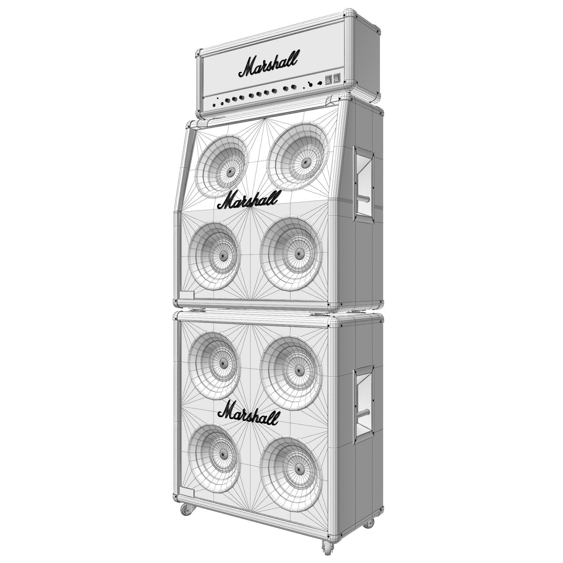 Guitar Amplifier Marshall JCM 900 3D model_14