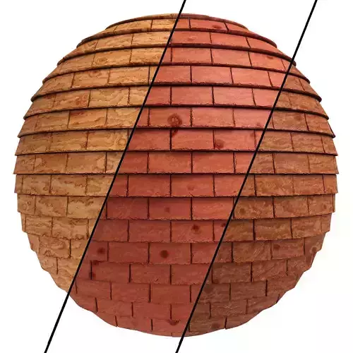 Roof Tile Materials 11- By 3 color Pbr By Sbsar 4k