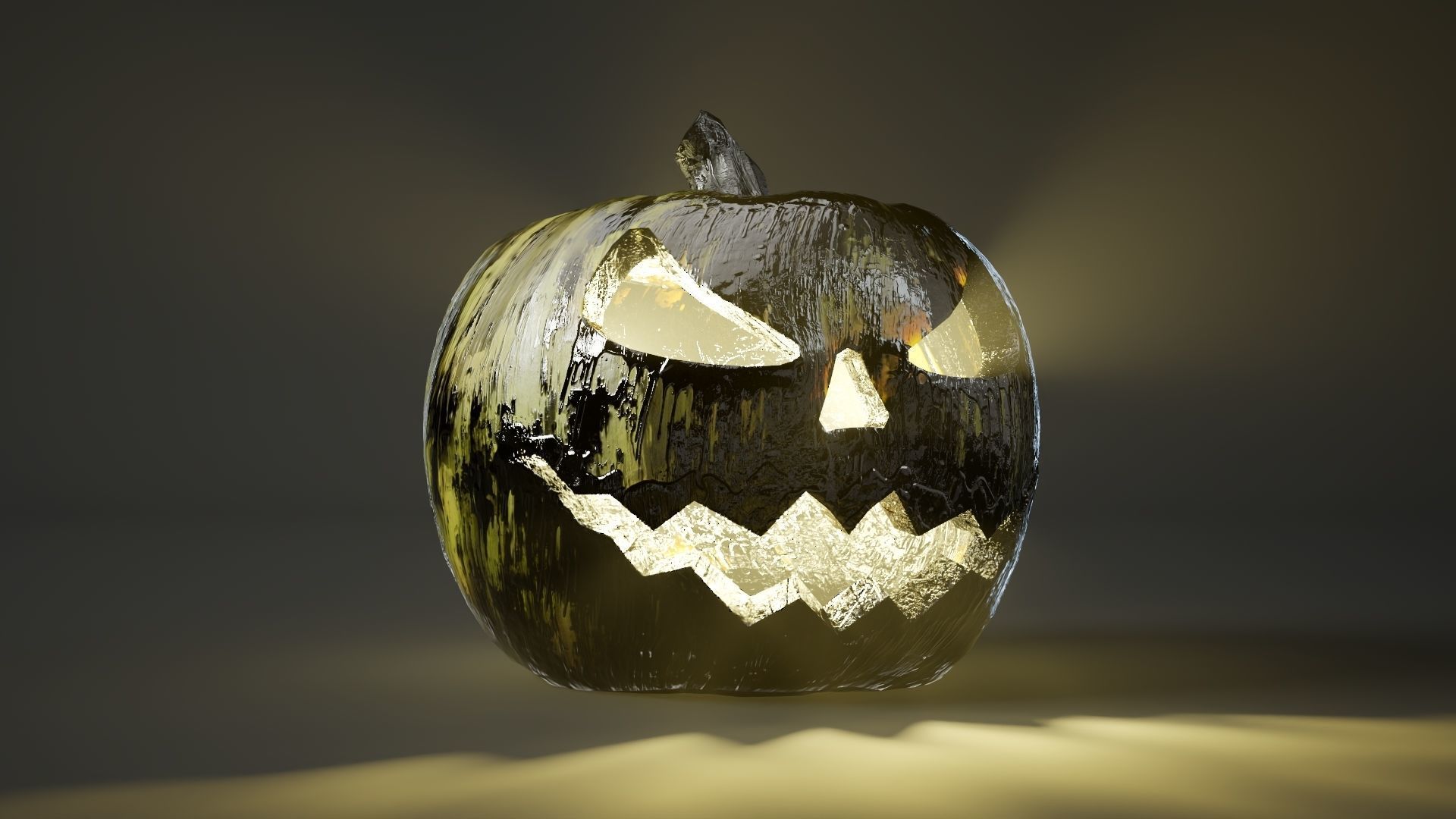 Rigged and animated halloween pumpkin with 5 PBR skins in 4K tex Low-poly 3D model_26