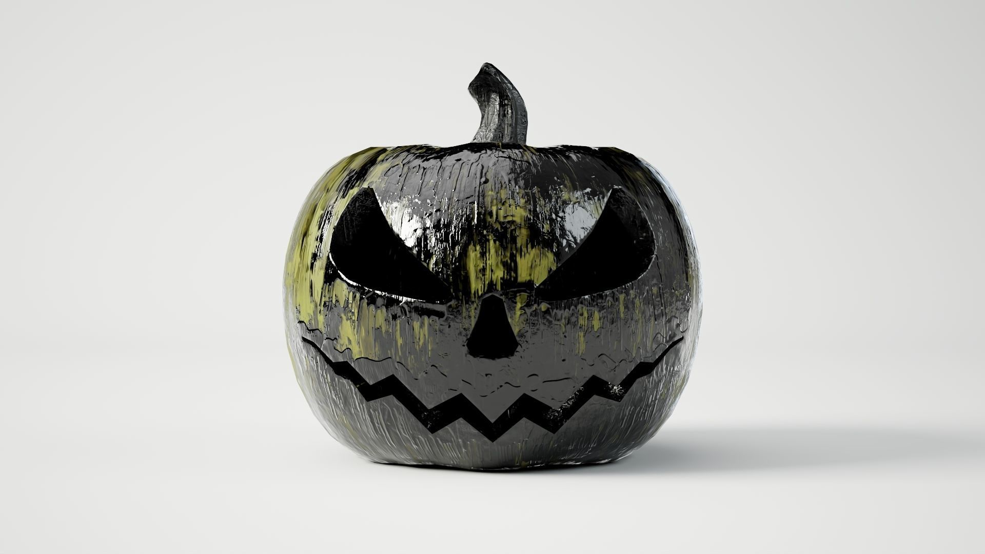 Rigged and animated halloween pumpkin with 5 PBR skins in 4K tex Low-poly 3D model_25