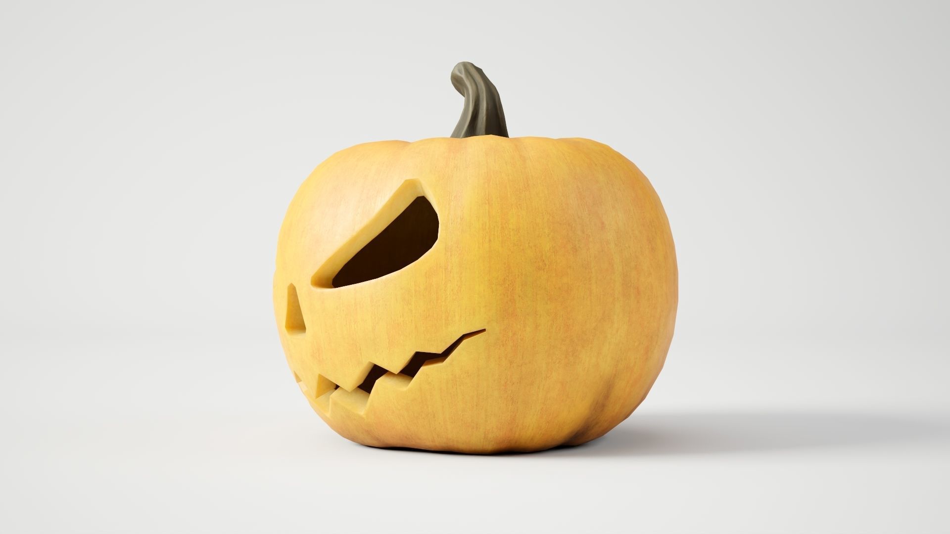 Rigged and animated halloween pumpkin with 5 PBR skins in 4K tex Low-poly 3D model_15