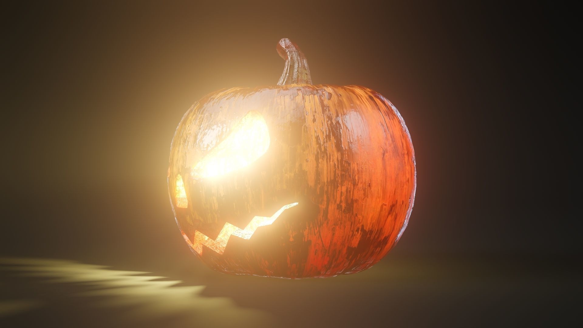 Rigged and animated halloween pumpkin with 5 PBR skins in 4K tex Low-poly 3D model_14