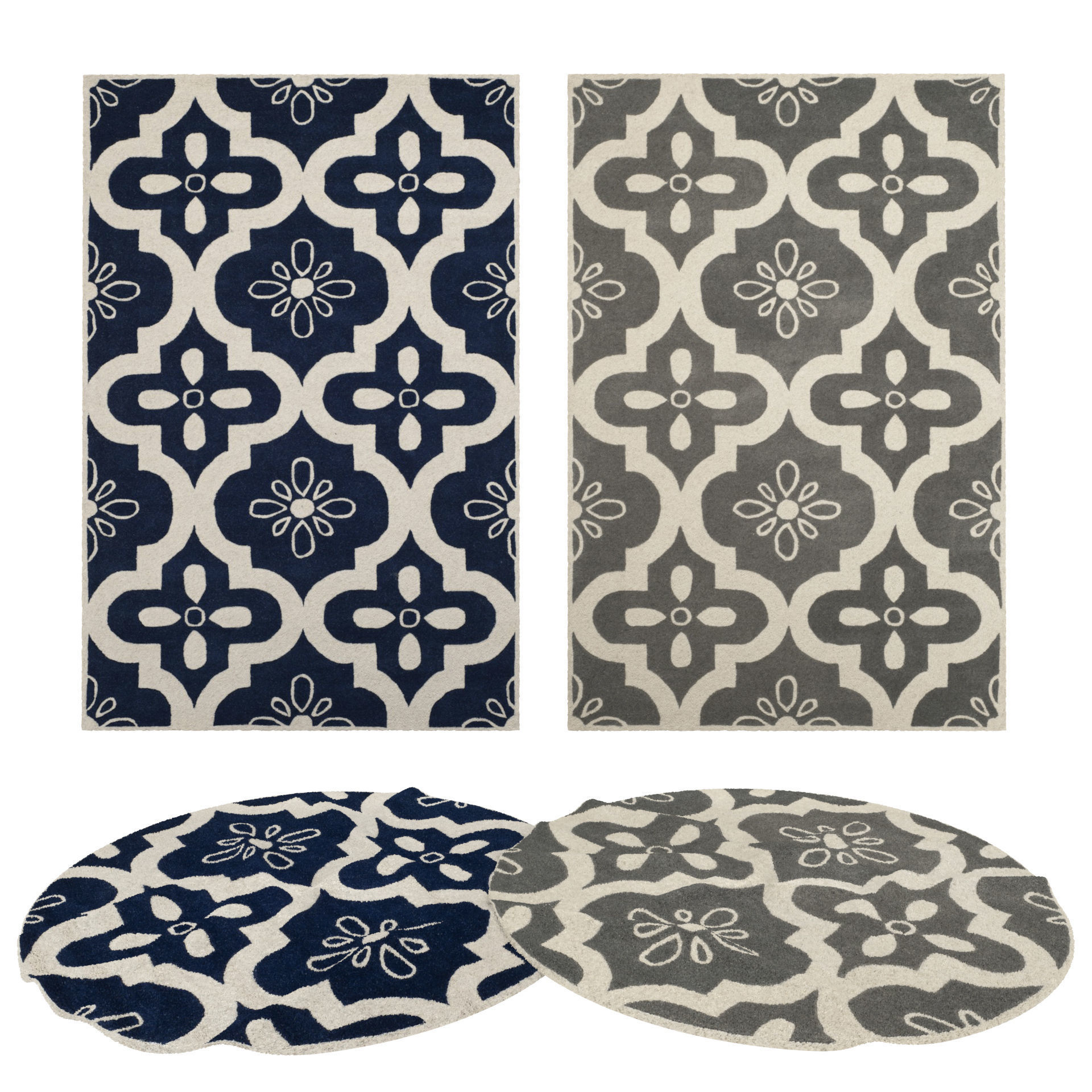 9 in 1 Rug Collection No 24 Low-poly 3D model_19