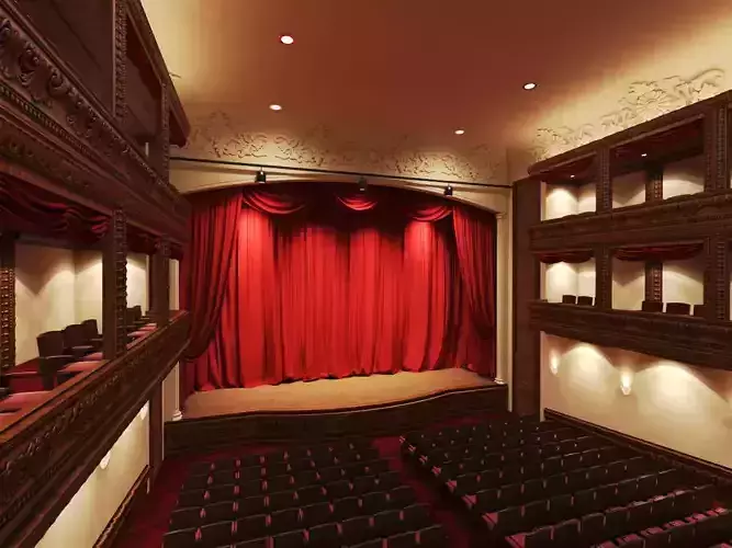Classic Theatre Low-poly 3D model