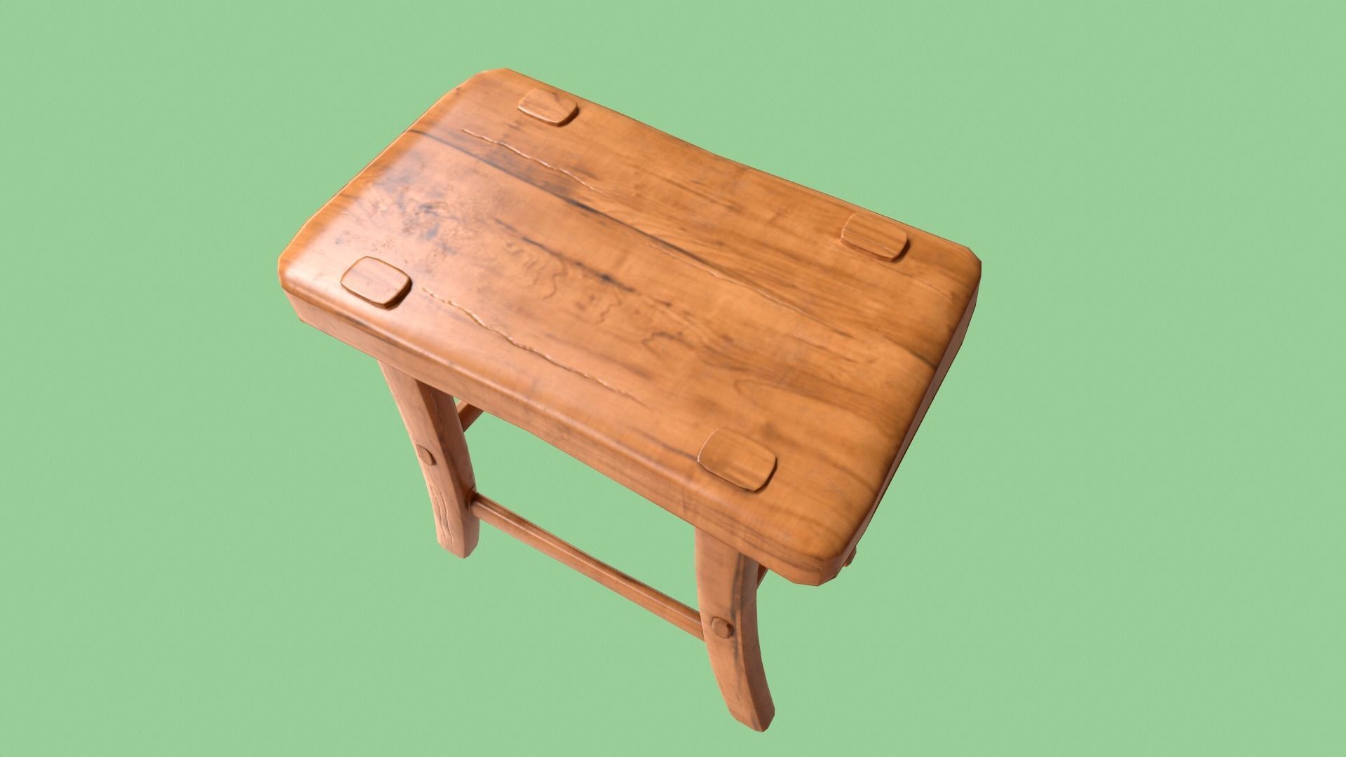 Tiny Stool Low-poly 3D model_2