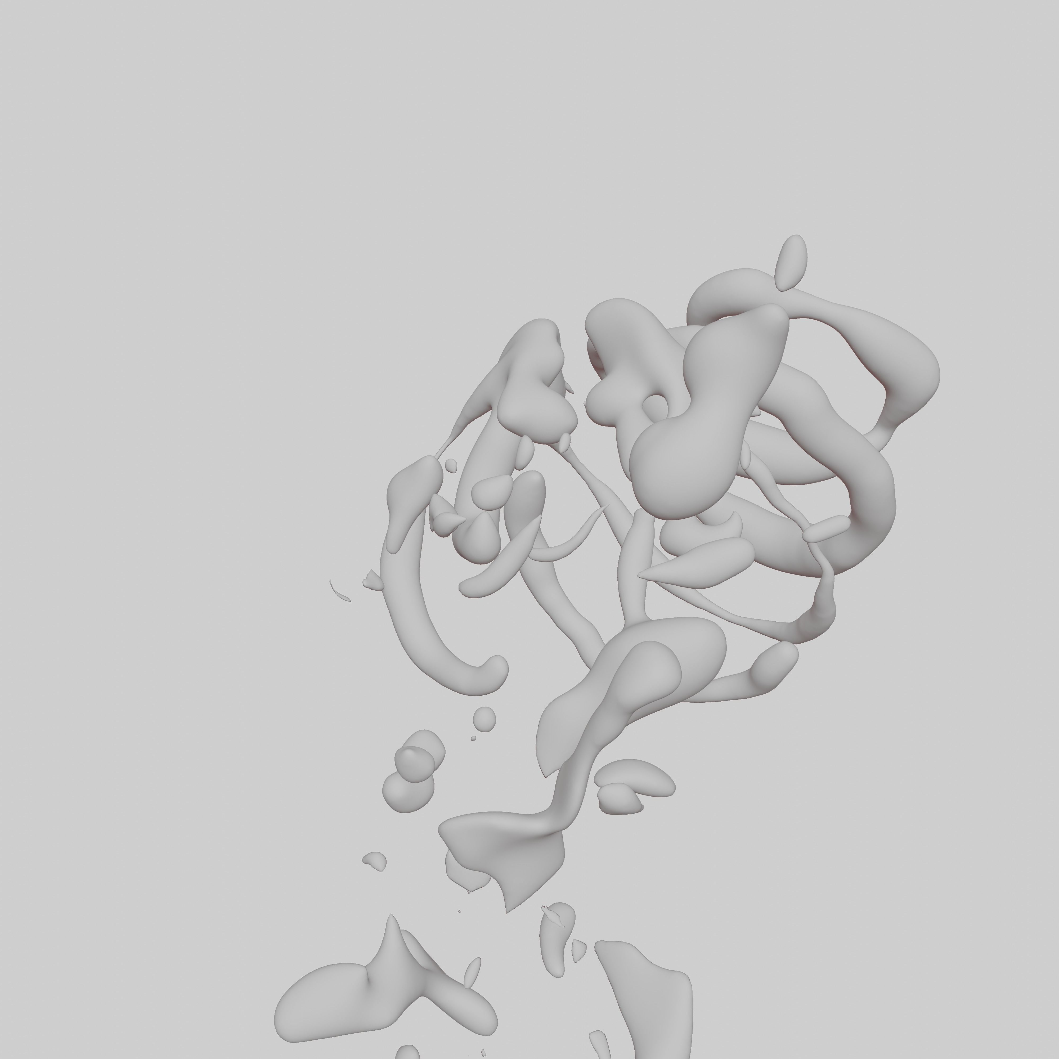 Fresh fluid curly vortex splash effect 3D model | CGTrader