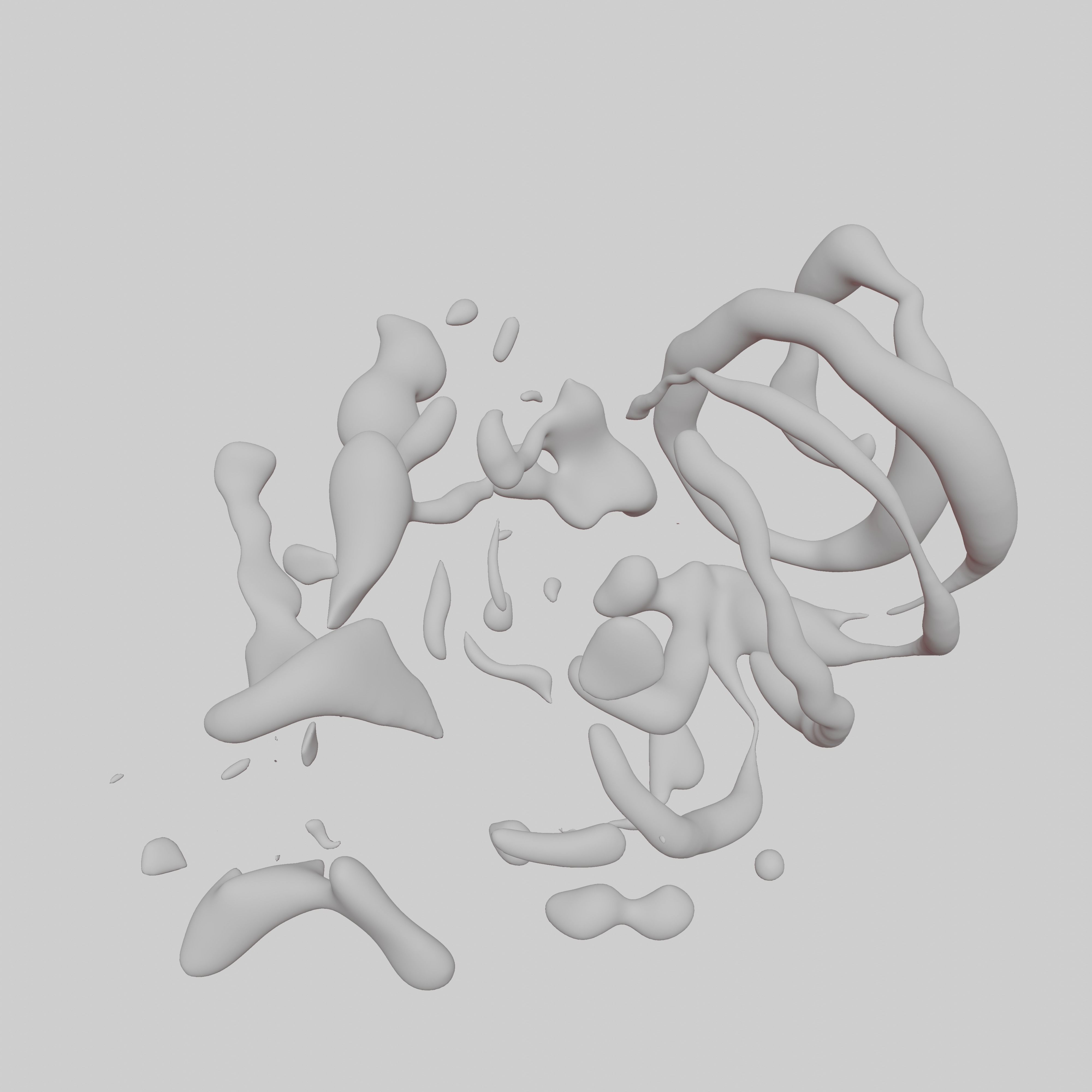 Fresh fluid curly vortex splash effect 3D model | CGTrader