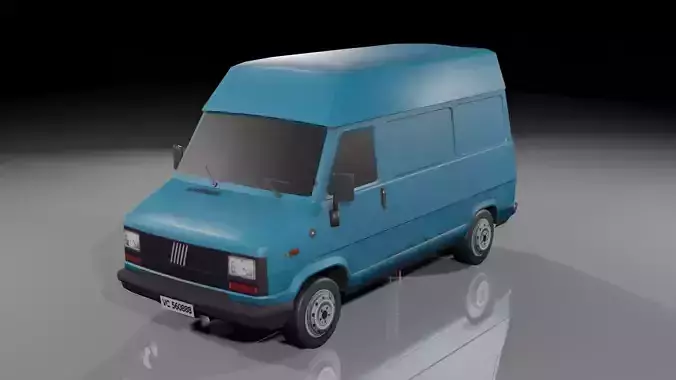 FIAT DUCATO MAXI van low poly car
