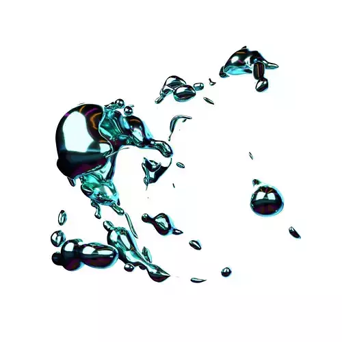 Fresh fluid sphere splash effect product milk water oil creme 3D model