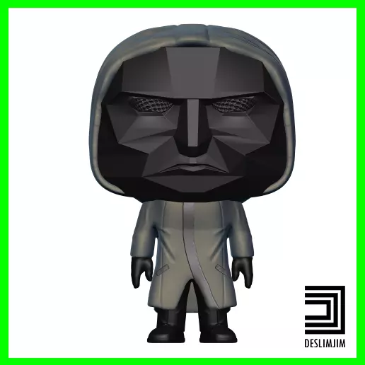 Black Mask Round 6 Squid Game Netflix Funko Pop Toyart 3D print model_0