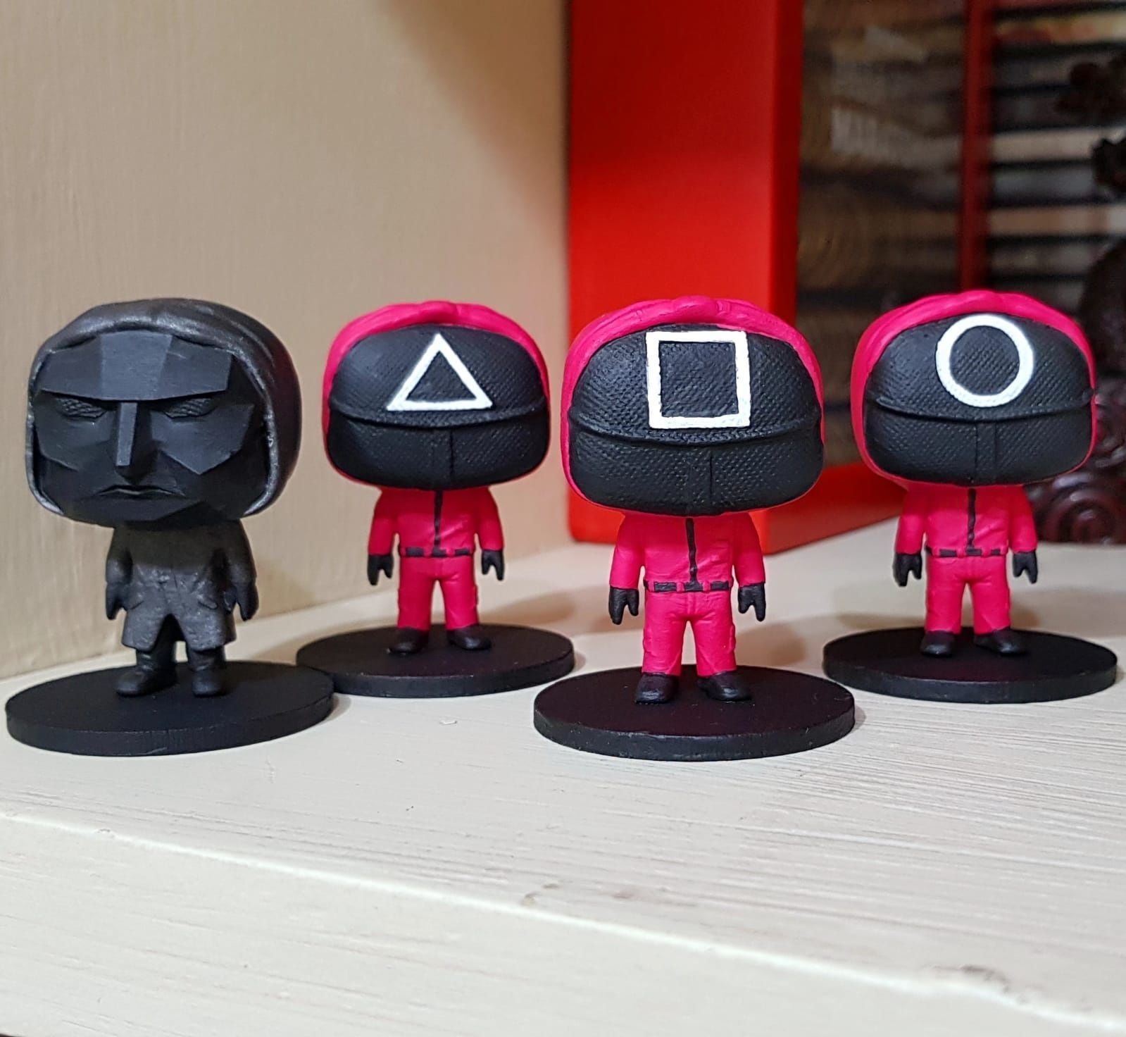 Black Mask Round 6 Squid Game Netflix Funko Pop Toyart 3D print model_1