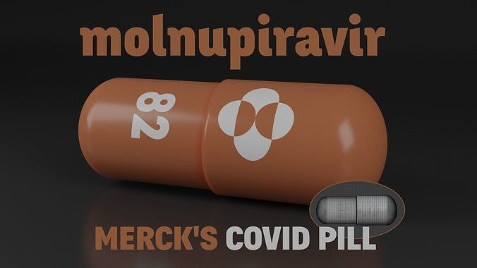 Molnupiravir Pill 3D model