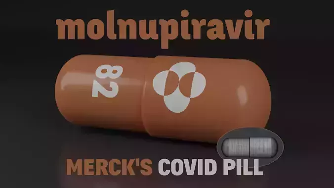 Molnupiravir Pill 3D model