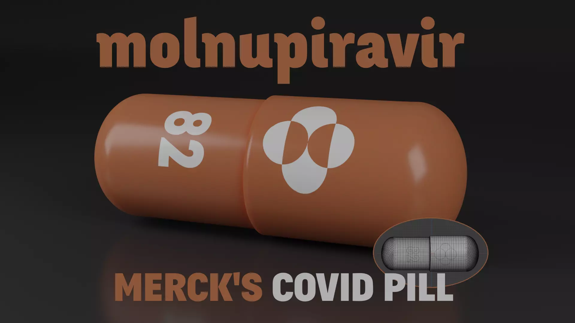 Molnupiravir Pill 3D model_0