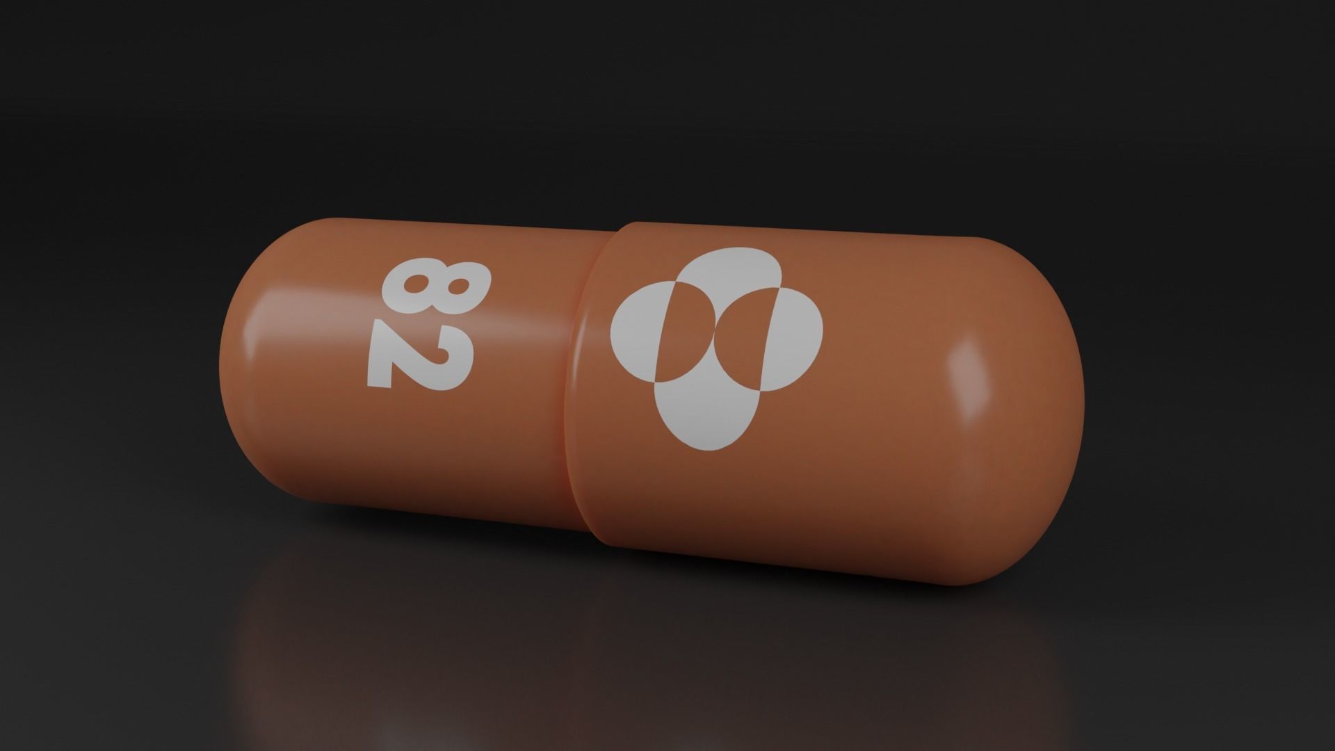 Molnupiravir Pill 3D model_1