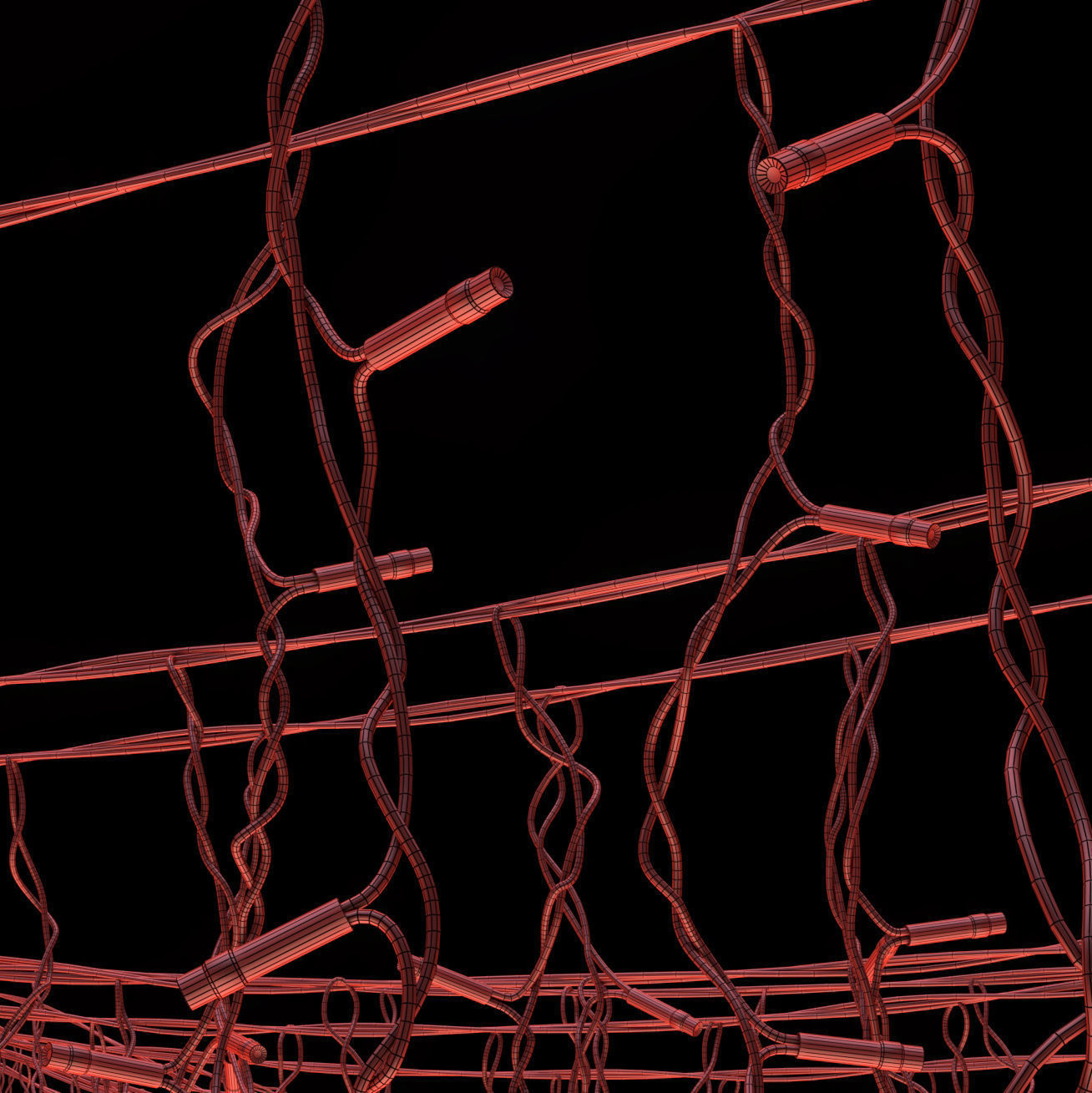 Editable Garland Fringe 3D model_2