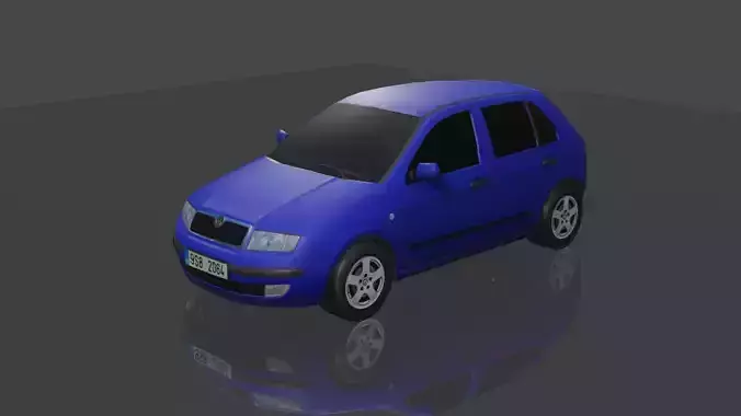 SKODA FABIA mk1 low poly car