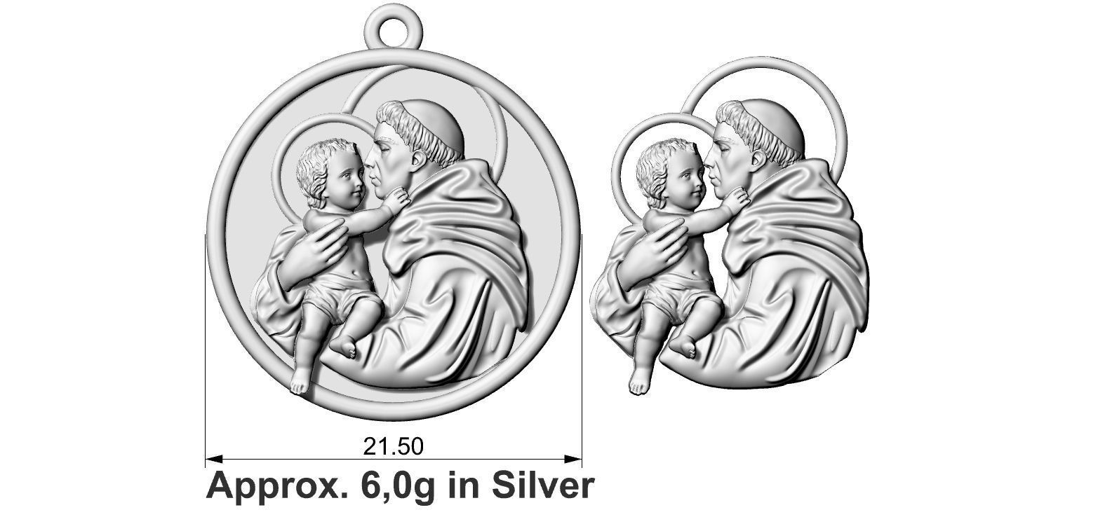 Santo Antonio - Saint Anthony  3D print model 3D print model_2