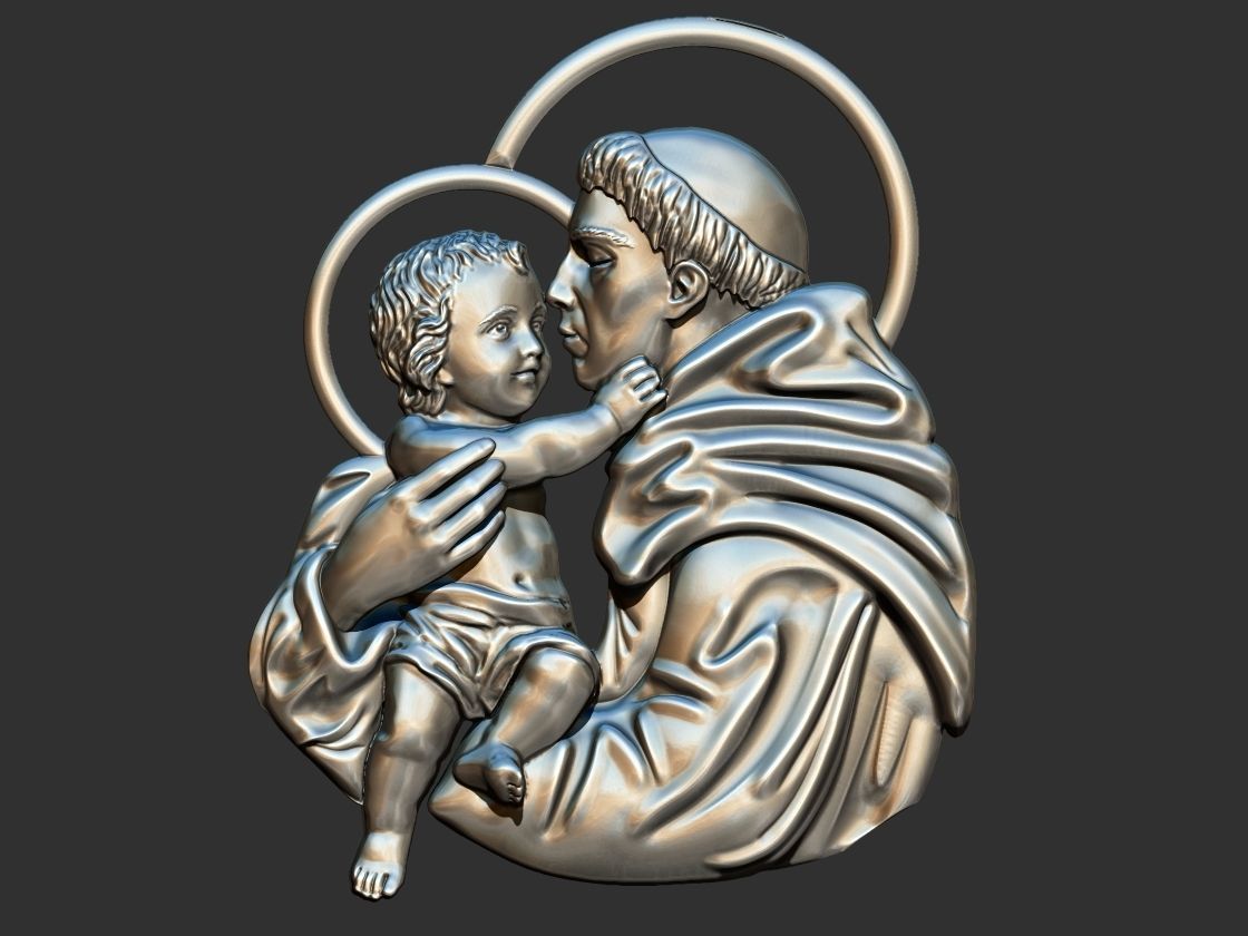 Santo Antonio - Saint Anthony  3D print model 3D print model_7