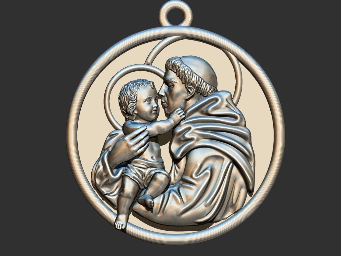 Santo Antonio - Saint Anthony  3D print model 3D print model_5