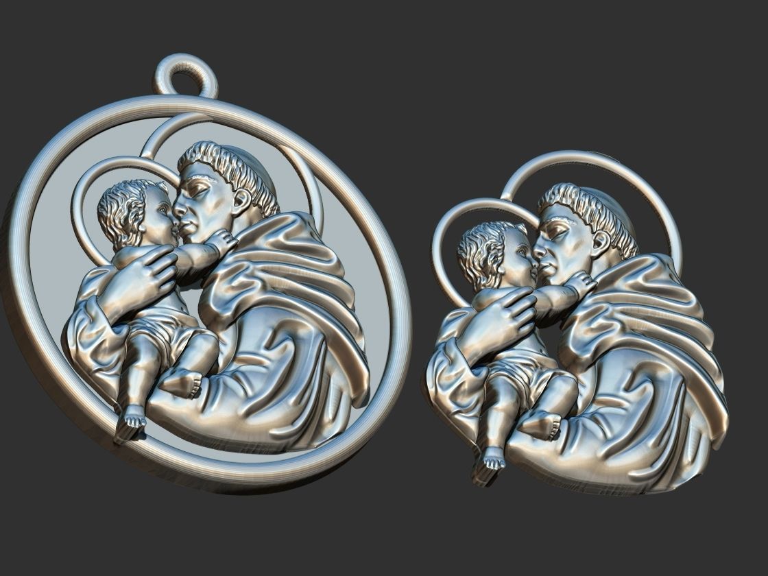 Santo Antonio - Saint Anthony  3D print model 3D print model_1