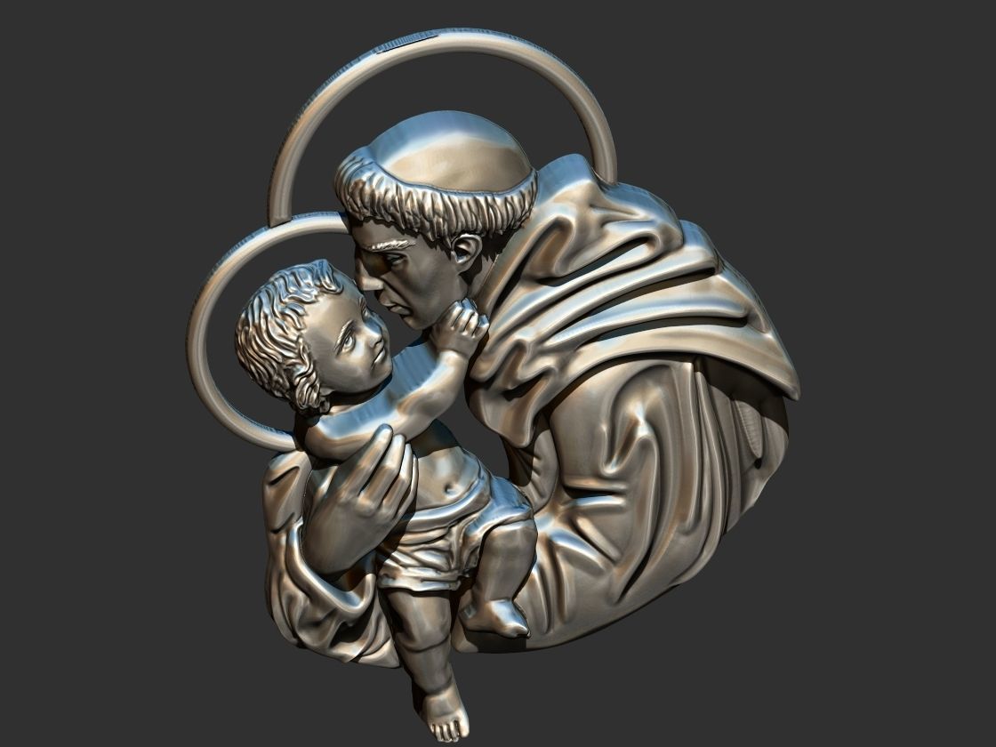 Santo Antonio - Saint Anthony  3D print model 3D print model_8