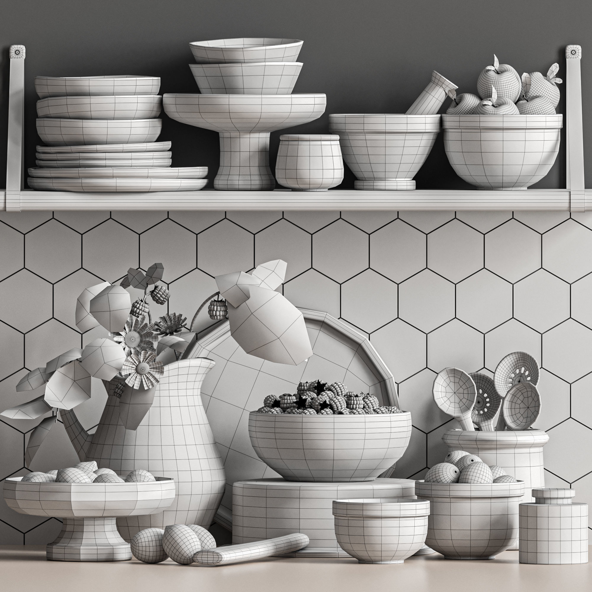 kitchen accessories014 3D model_2