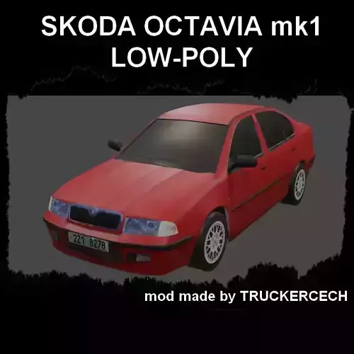 SKODA OCTAVIA mk1 low poly car