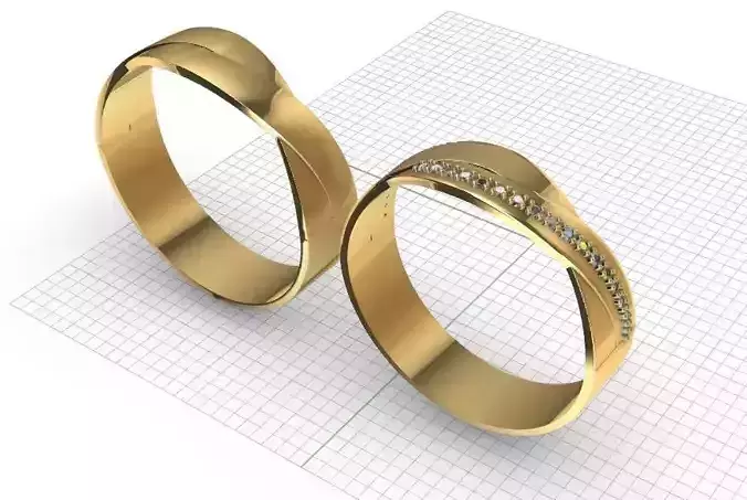 argollas matrimonio lazos  3D print model