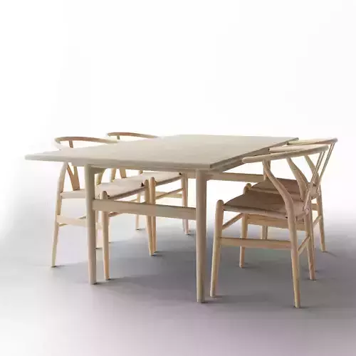 CH327 Table Wishbone Chair