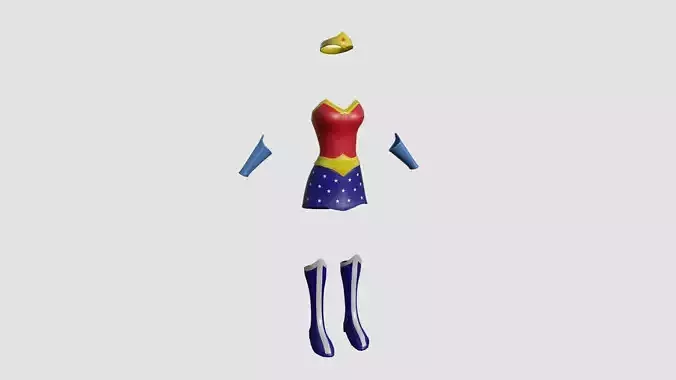 Wonder Woman Outfit 02 Cartoon - Character Design Fashion