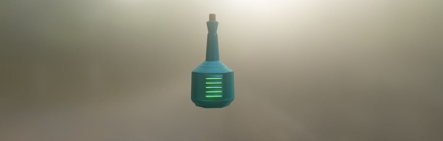 Lowpoly Glowing Magical Potion Drink For Blender Projects  3D model_2