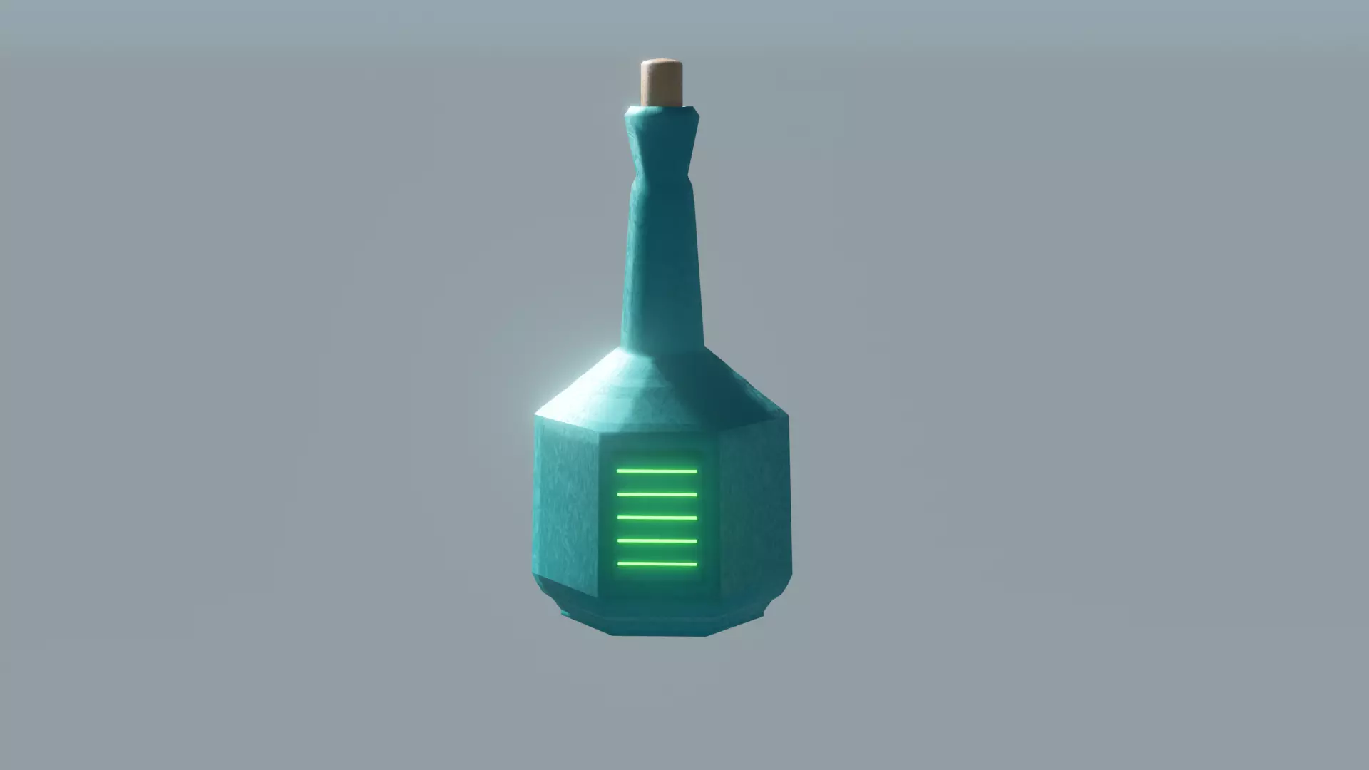 Lowpoly Glowing Magical Potion Drink For Blender Projects  3D model_0