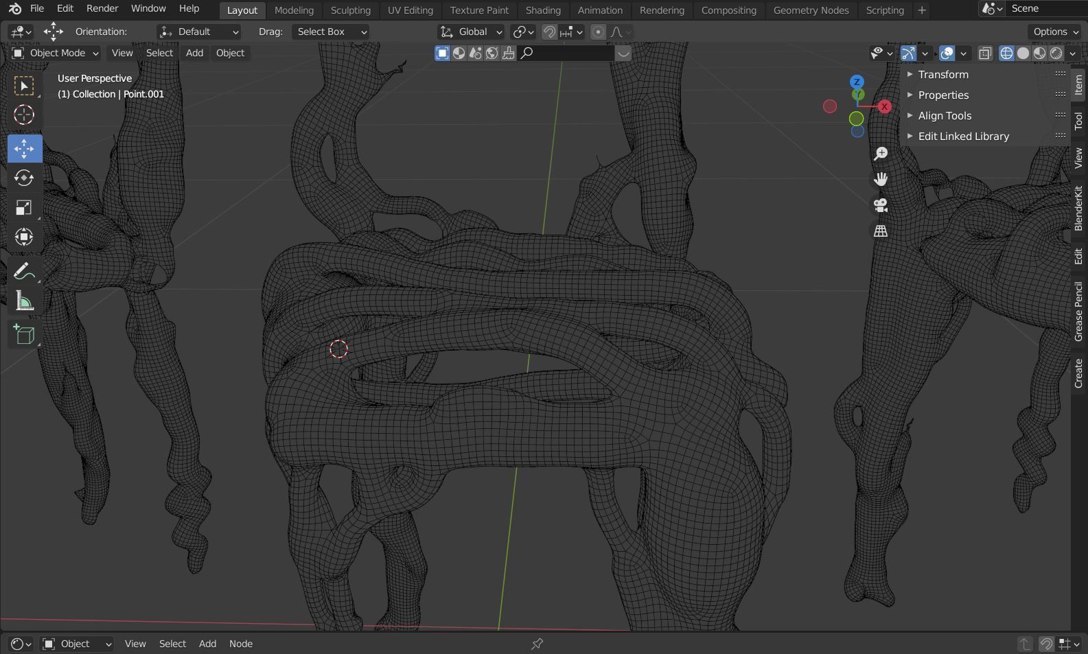 Three tree chairs Garden grass Bark and Dark 4k Low-poly 3D model_8
