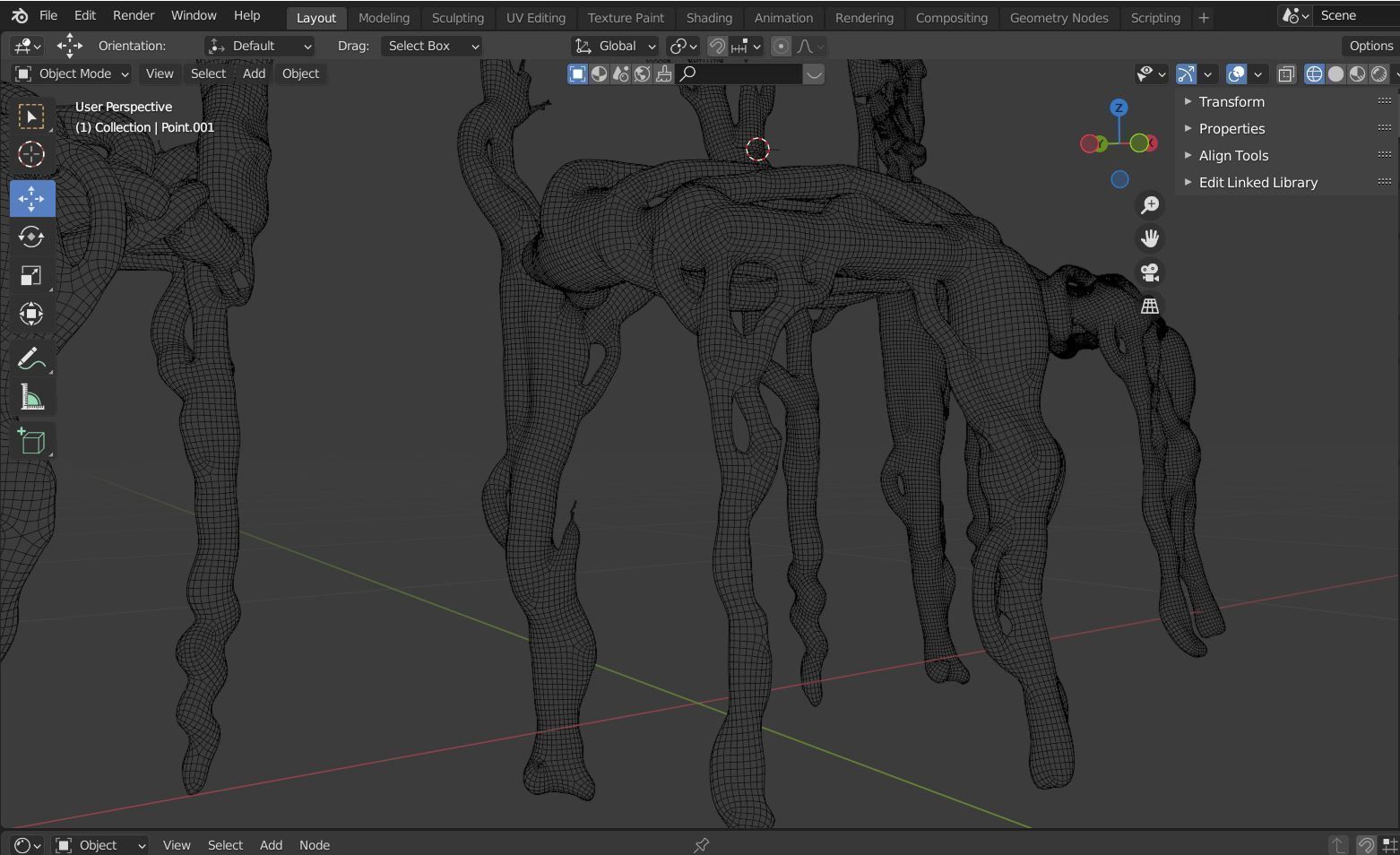 Three tree chairs Garden grass Bark and Dark 4k Low-poly 3D model_10