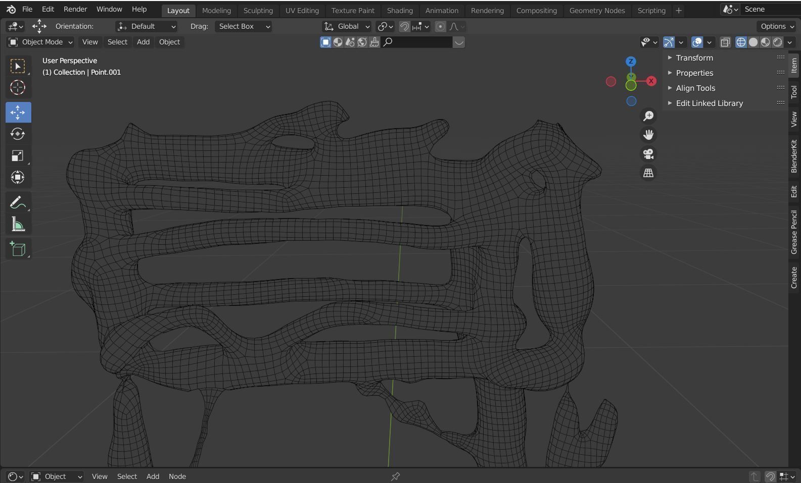 Three tree chairs Garden grass Bark and Dark 4k Low-poly 3D model_12