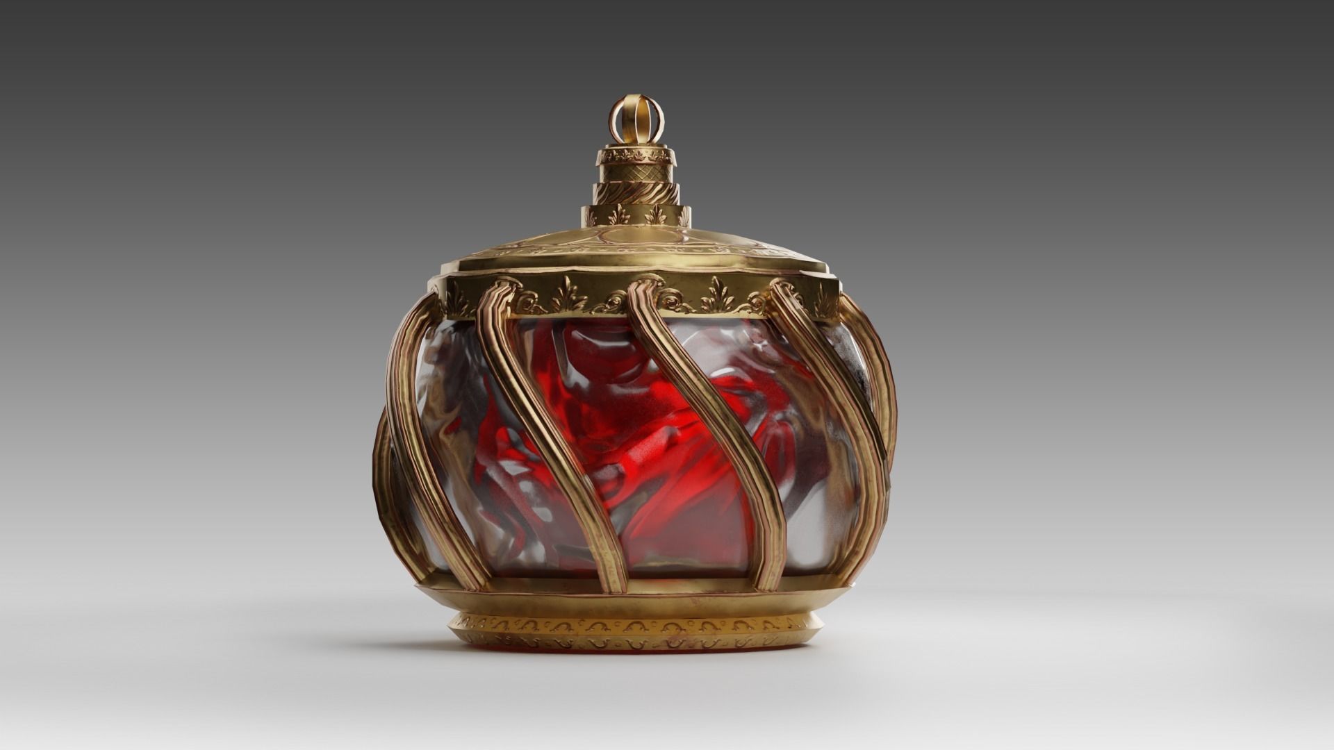 Health Potion Bottle Set Low-poly 3D model_13