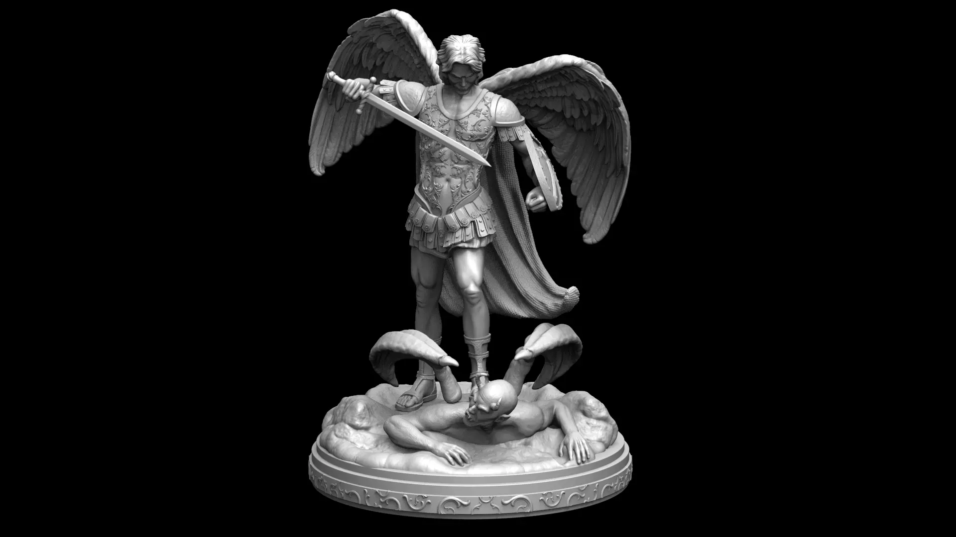 St Michael Archangel 3D print model_0