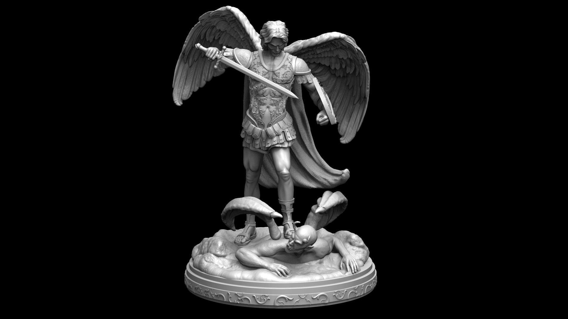 St Michael Archangel 3D print model_5
