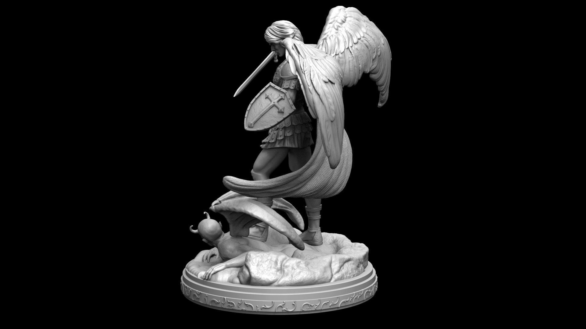 St Michael Archangel 3D print model_4