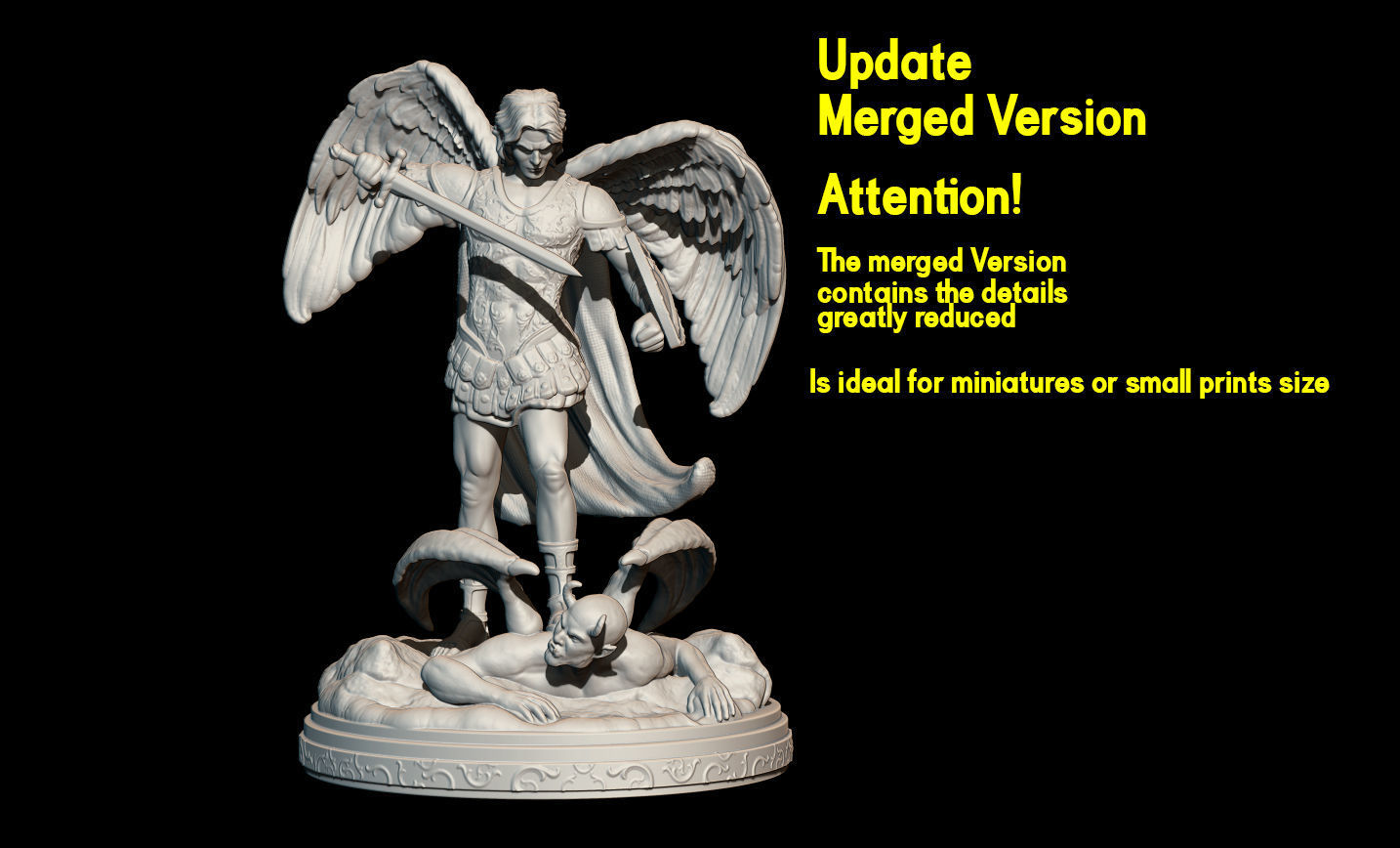 St Michael Archangel 3D print model_26